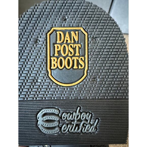 NEW Dan Posts Duece Cowboy Boots Size 10 Blqck/Brown/Blue/White Leather Sq Toe - Picture 7 of 8